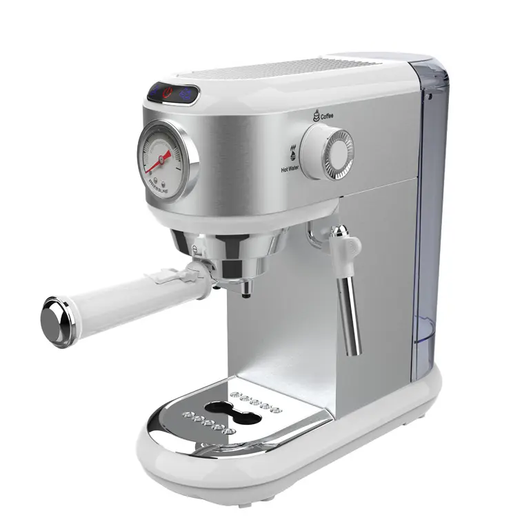 Italian 15 bar semi auto 2 in 1 hot water instant cappuccino espresso coffee making machine with steamer