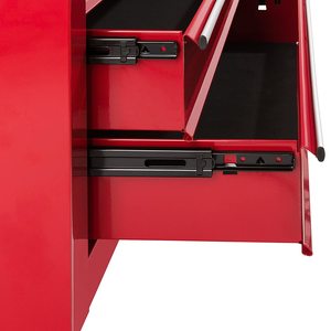 红色5抽屉碳钢工具柜/工具箱/带轮的工具车，用于车间车库汽车存储 - Product Image 5