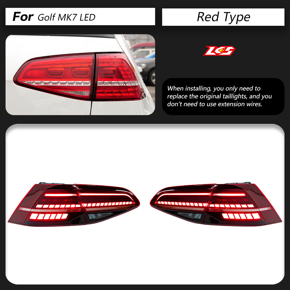 Per Golf MK7 LED Tipo Rosso