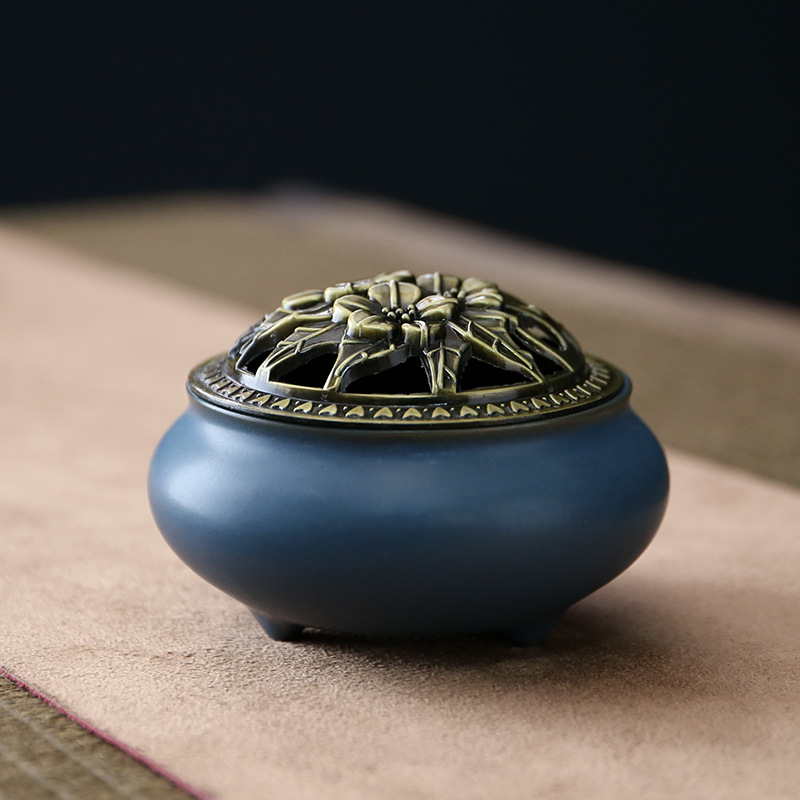Lotus cubierto de zafiro azul-Enviar algodón ignífugo pequeña