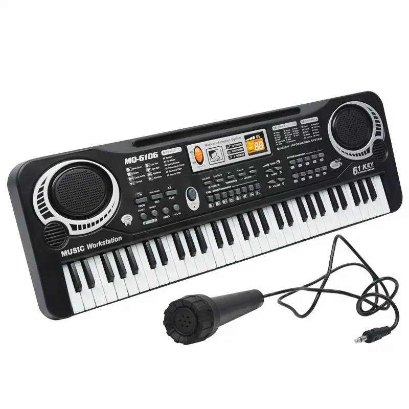 Teclado profesional de órgano electrónico puzle, instrumento musical de 61 teclas, piano de juguete para niños