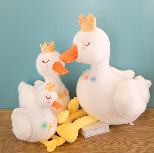 Lovely lie down <strong>duck</strong> yellow <strong>duck</strong> <strong>white</strong> goose doll plush doll send <strong>large</strong> goose sleep soothing gift - Product Image 2