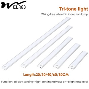 LED Nachtlicht 3 Farben unter Schrank Raum lampe Bewegungs sensor LED Schrank Beleuchtung unter Theke Schrank Wand leuchte