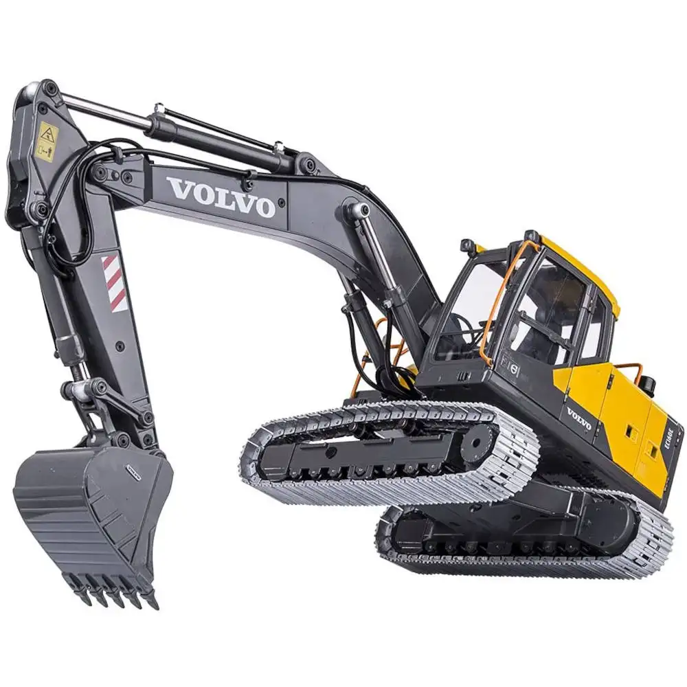 Excavadora de juguete a control remoto E010 1/14, camión de juguete eléctrico funcional completo para construcción, Volvo, 2,4G, 24 canales, gran oferta