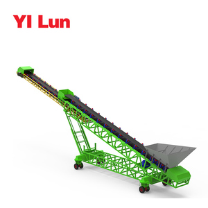 Sistema de control de inteligencia, máquina transportadora de cinta de goma con rodillo de acero móvil para carga de camiones, descarga/Mina/industria alimentaria