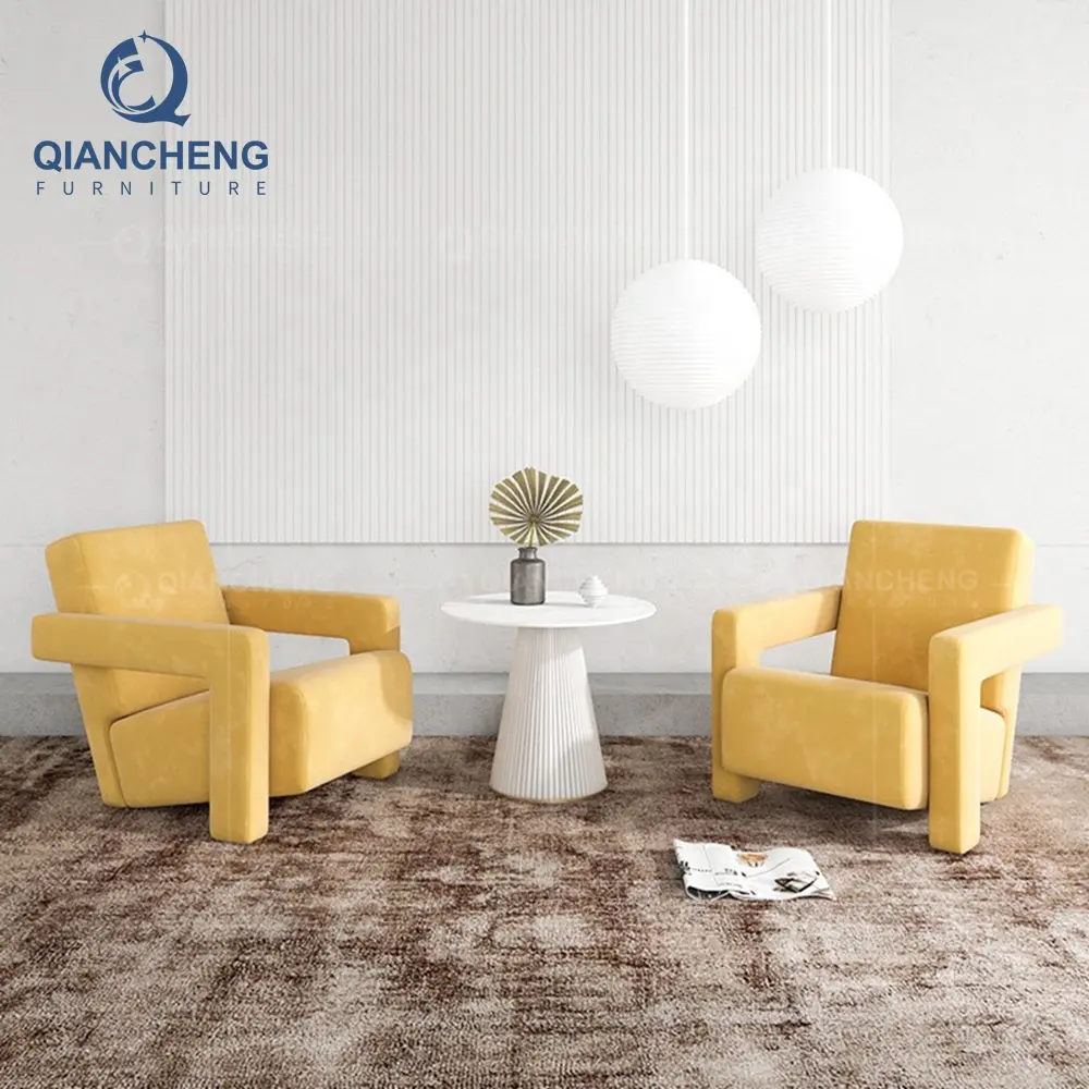 Sillón tapizado de terciopelo para sala de estar, sillón moderno para ocio y sala de estar, a precio de fábrica