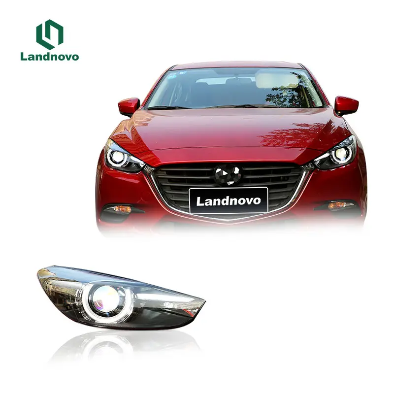 Landnovo-faro led para coche, para Mazda 3 Axela 2017-2019