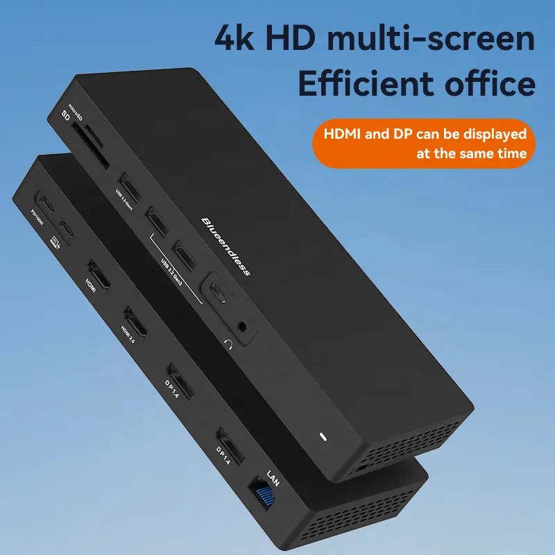 Hot Selling Converter Laptop Docking Station Usb c Hub Adapter Splitter HDTV MST for Mac Book Ethernet USB 3.0 HUB Dock