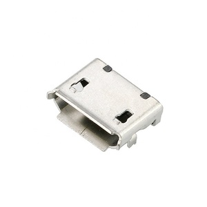 Mikro USB tip B 5 Pin dişi soket yatay SMT PCB için 5.9mm kıvrılmış kenar USB konektörü - Product Image 3