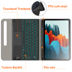 三星银河标签S7铅笔夹盖智能触摸板无线键盘外壳，工厂制造 - Product Image 6