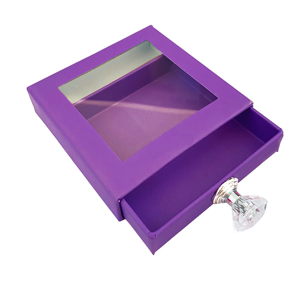 Boîte à tiroirs carrée violette