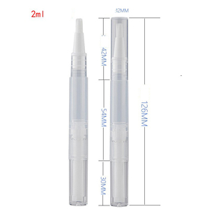 Empty 2ml 3ml 5ml Cuticle Oil Gel Nail Polish Cosmetic Twist clear Pen Plastic <strong>Tube</strong> with Brush - Product Image 4