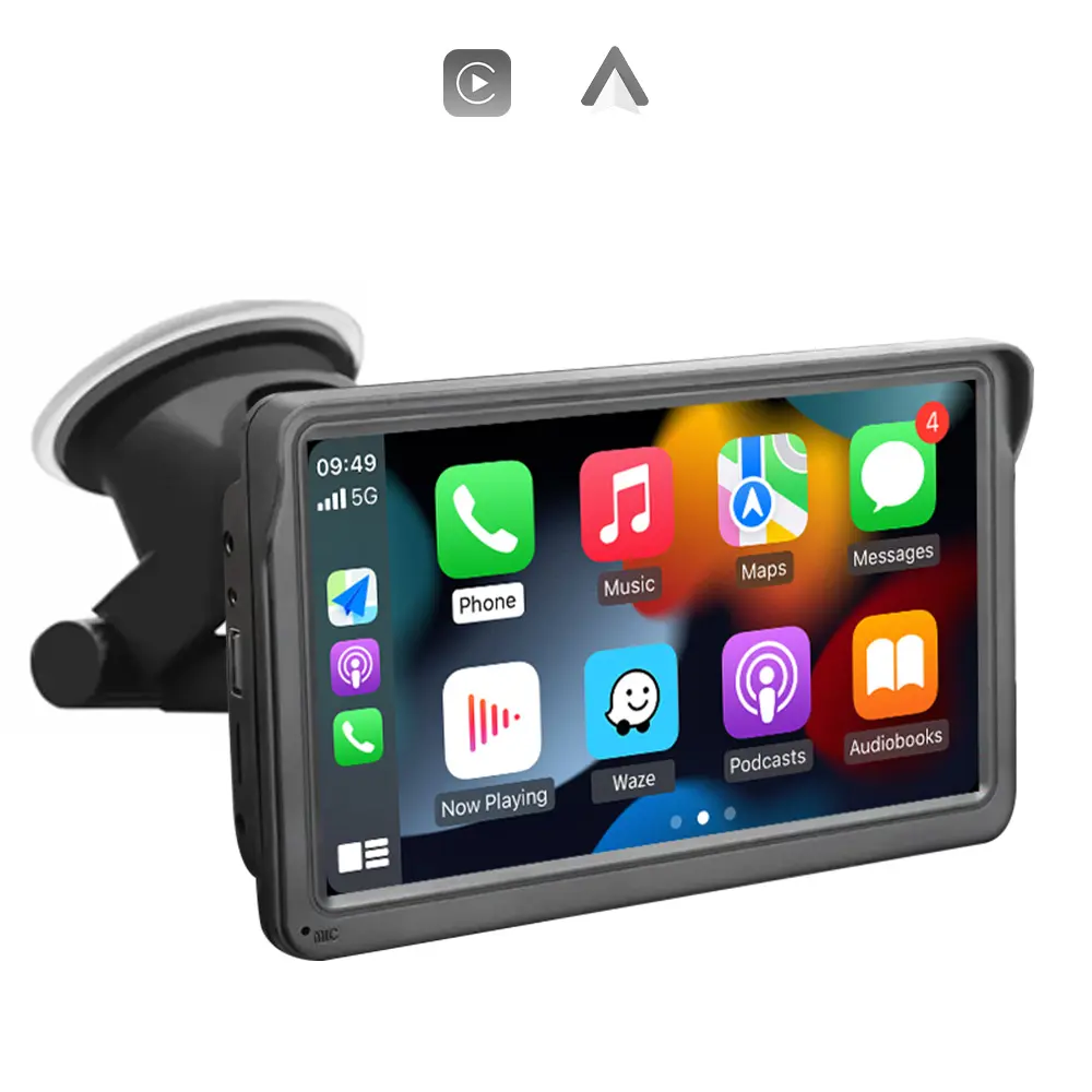 CARABC universel autoradio lecteur multimédia sans fil tactile Carplay écran Portable 7 pouces WIFI BT connexion avec Apple Android