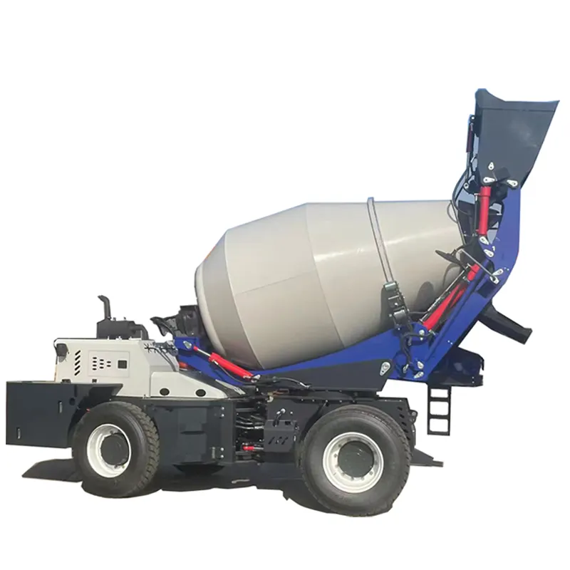 Truk pengaduk beton terpasang sendiri buatan Tiongkok 2,4 CBM 3.5 truk pengaduk pompa semen volumetrik untuk dijual di Dubai