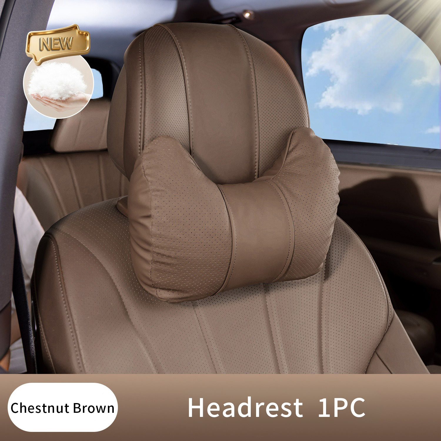 Chestnut Brown 1PC Neck Pillow