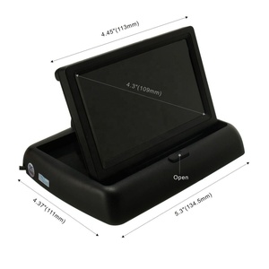 4.3 Inch Foldable <strong>Lcd</strong> Monitor <strong>Display</strong> Vehicle <strong>Reverse</strong> Camera Parking <strong>Sensor</strong> with 4 Pcs Waterproof Ultrasonic <strong>Sensor</strong> - Product Image 3
