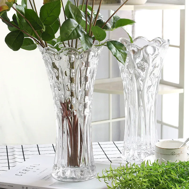 Цветочная стеклянная ваза для свадьбы декоративная цветная прозрачная стеклянная Цветочная ваза