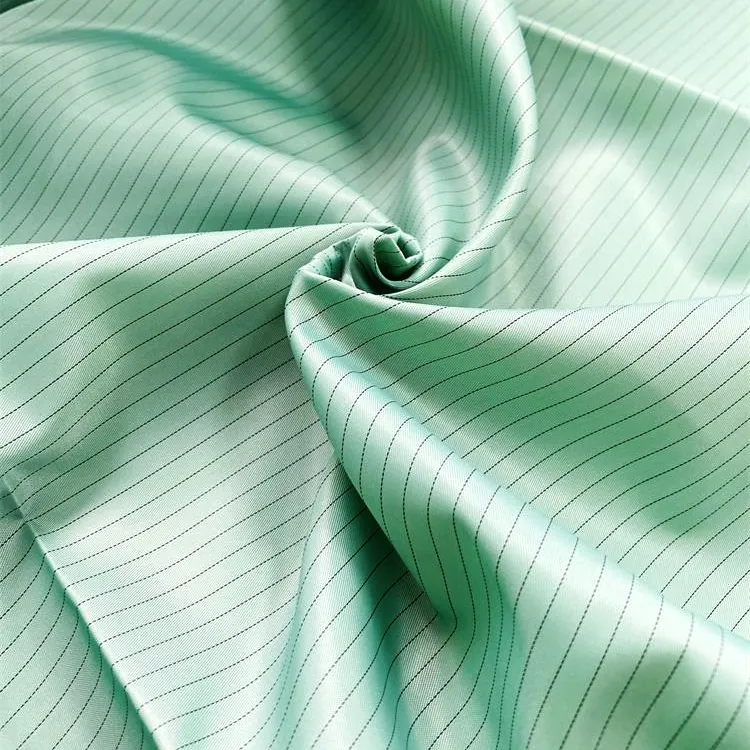 Alle Farben 5mm Streifen Polyester Reinraum Anti statisches ESD-Gewebe für Kleidungs stücke