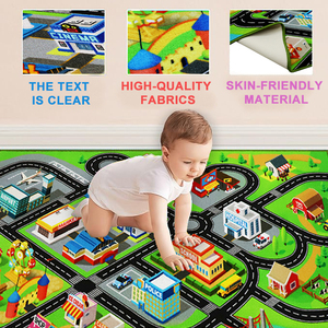 Dotcomラテックスボトムキッズは子供のためのスマートな面白い世界地図マットを再生します教育用ラグ - Product Image 4
