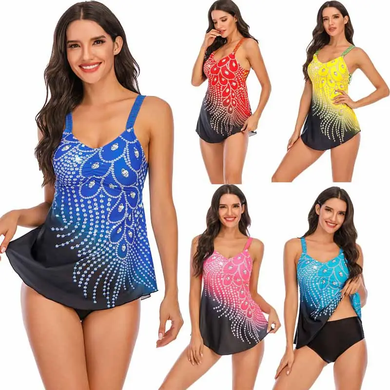 Tummy Control Tankini Plus Size S-8XL Badeanzüge Hoch taillierte zweiteilige Badeanzüge Set Modest Boy short Bademode Badeanzug Frauen