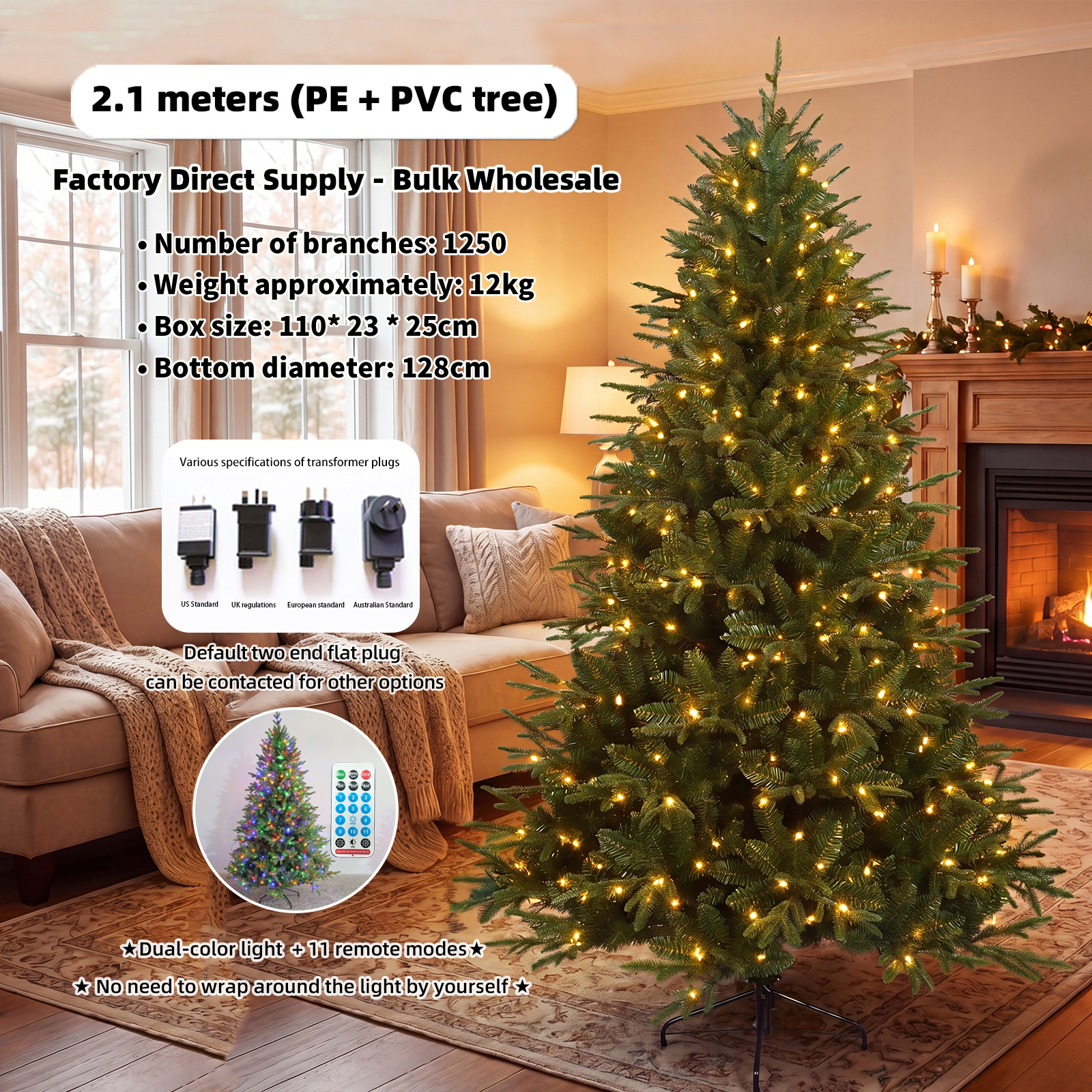 7FT 1250T (450 Built-in Lights)
