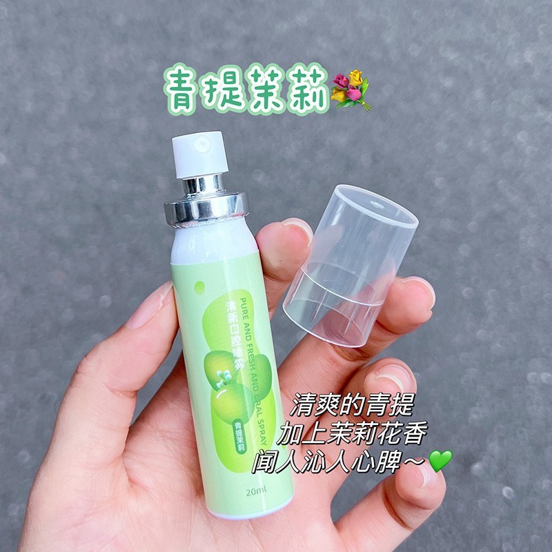 Transparent oral spray-green grape jasmine