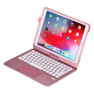 适用于ipad9的360度旋转平板电脑键盘10.2无线蓝牙键盘适用于Air3 10.5和TPU外壳带背面的可拆卸键盘 - Product Image 1