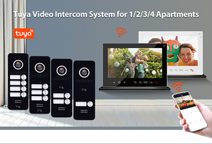 Dispositivo de seguridad inteligente Videoportero con sistema de alarma de seguridad para el hogar Timbre de video Cámara de puerta duradera DC 12V Wifi Blanco Negro - Product Image 5