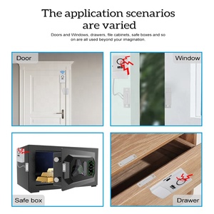 Sensor de puerta fácil de instalar, alarma de interruptor magnético de seguridad para puerta y ventana, con batería de 9V, con cable - Product Image 5