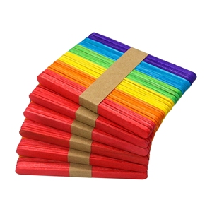 多用途彩色木制冰棒环保可生物降解一次性派对工艺品 - Product Image 1