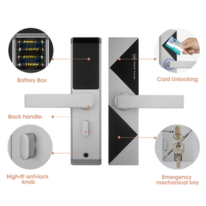 ล็อกประตูห้องพักโรงแรม RFID พร้อมซอฟต์แวร์การจัดการการเข้าถึงโดยกุญแจและสมาร์ทการ์ดเข้ากันได้กับประตูไม้อลูมิเนียมและเหล็ก - Product Image 5