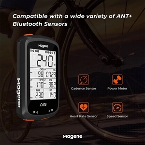 Velocímetro inalámbrico con GPS para bicicleta, odómetro con sincronización de 2,5 pulgadas, Sensor de cadencia Magene, resistente al agua, C406 - Product Image 5