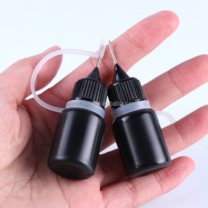 RTS in Stock 15ml 15 ml 1oz .5 oz Squeeze Soft <strong>PE</strong> LDPE Dark Shading Black Metal Plastic <strong>Dropper</strong> Sewing Oil Needle Tip <strong>Bottle</strong> - Product Image 4
