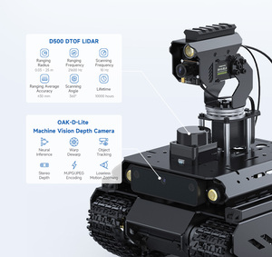 UGV Beast PT PI4B ROS2 Kit Open-source Off-Road Tracked AI Robot Dual <strong>controllers</strong> Suitable for <strong>Raspberry</strong> <strong>Pi</strong> 4B <strong>Raspberry</strong> <strong>Pi</strong> 5