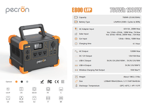 E800lfp pecron nhà máy bán LiFePO4 pin năng lượng mặt trời Máy phát điện 1200 Wát điện cầm tay trạm năng lượng mặt trời năng lượng cho ngoài trời - Product Image 6