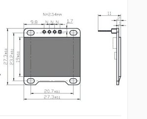 0.96 ''OLED Display Screen 12864 128x64 Yellow + Blue White Driver I2C Serial Self-Luminous 4Pins für Arduino Raspberry PI