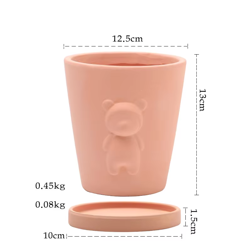 Oso de cerámica roja de 12.5 cm