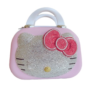 2024 New Kt Cat Portable Storage Box Travel Home Cosmetic Box <strong>Small</strong> Suitcase Light and Cute 3D Pattern Zipper Mini Suitcase - Product Image 1
