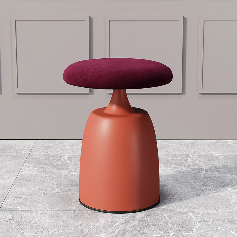 Cuscino in flanella rosso arancio-vino