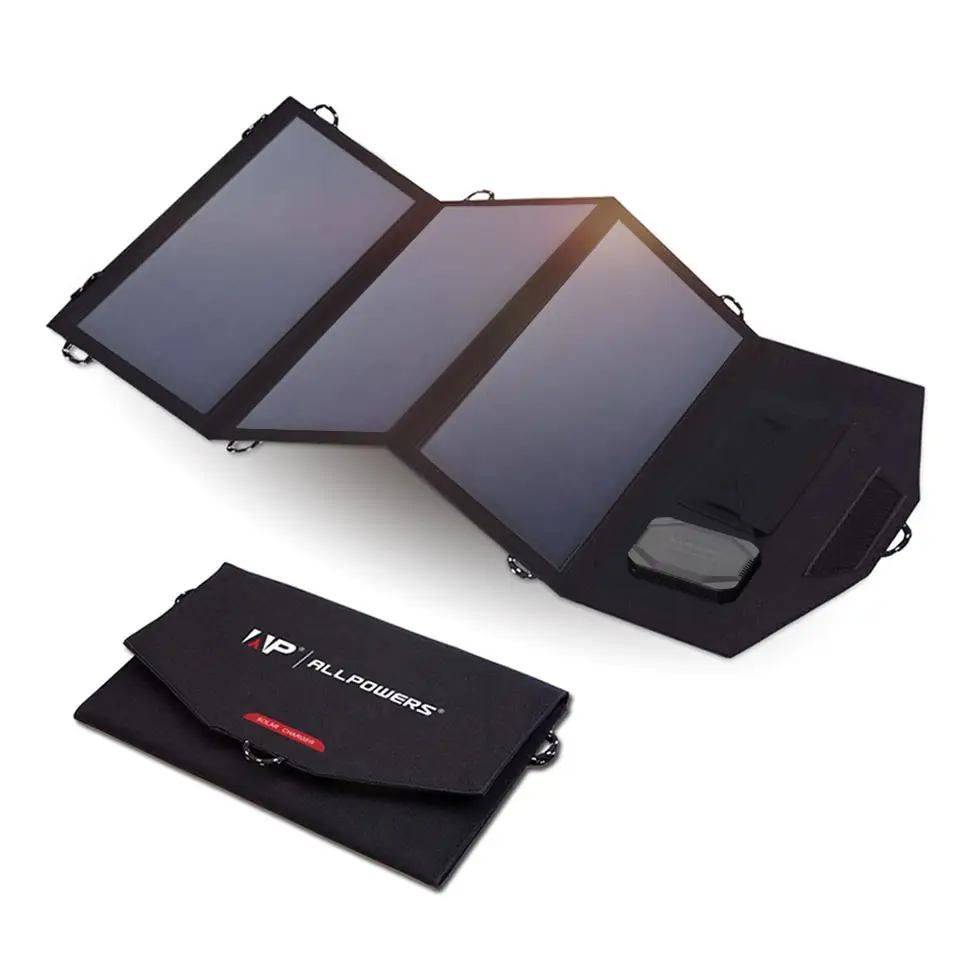 Paneles solares plegables de 18V21W, sistema de energía Solar de alta conversión, carga de batería portátil para uso en exteriores y portátil, nuevo diseño