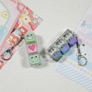 Tùy chỉnh bàn phím DIY Keychain in logo thiết kế bàn phím Keychain Keycap giảm căng thẳng thiết bị chuyển mạch Móc chìa khóa - Product Image 4