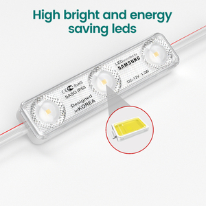 โมดูลไฟ LED อินพุตไฟฟ้ากระแสตรง12V/24V โมดูลสัญญาณไฟ LED 2835 3LED IP67ฉีดกันน้ำ