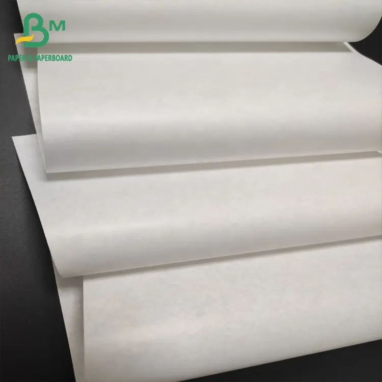 Rolo de papel de açougueiro 35gsm, rolo de papel branco para embalagens de alimentos