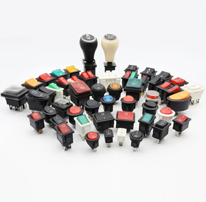 KCD7 kırmızı siyah küçük yuvarlak rocker paneli anahtarı kapalı güç anahtarı 2 pins 3 PIN 250V 6A yuvarlak kare büyük rocker güç anahtarı - Product Image 1