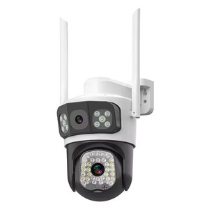 QX114 T6 4KHDデュアルレンズスマートセキュリティカメラWifiナイトビジョン屋外防水PTZカメラ人間検出APPアラート - Product Image 1
