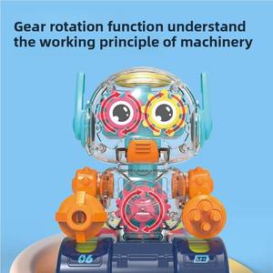शिक्षा विद्युत खिलौना जादू खुफिया ब्लॉक घूर्णन गियर संगीत रोबोट प्रकाश ध्वनि के साथ सार्वभौमिक व्हील - Product Image 4