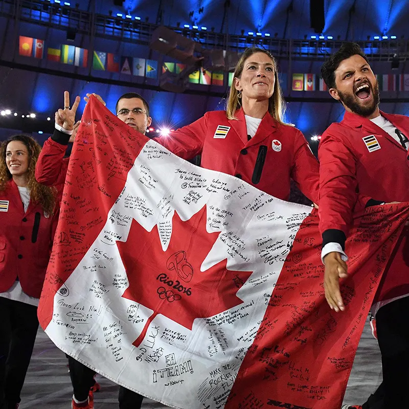 Marketing Promotionele 3X5 Ft Canada Vlag Kleurrijke Witte Rode Vlaggen Esdoornblad Bedrukt Canadese Waterdichte Buitendecoratie