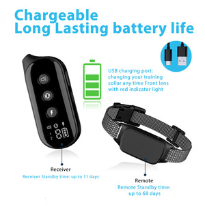 Kunststoff wasserdicht im Freien 600M Warnung Fernbedienung Ton Vibrieren USB wiederauf ladbar E Pet Anti <span class=keywords><strong>Bark</strong></span> <span class=keywords><strong>Dog</strong></span> Shock Trainings halsband - Product Image 5