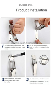 Hot bán kẽm mạ sắt chuyển đổi trường hợp bắt chốt mùa xuân chốt chốt ổ khóa <span class=keywords><strong>Hasp</strong></span> với mùa xuân đóng gói trong túi sản phẩm phần cứng - Product Image 4