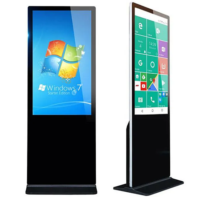 Kiosk de mesa interativa em 43 polegadas, tela de toque em pé para anúncio android, kiosk sdk tft, kiosk 10 em 50000 6ms